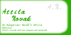 attila novak business card